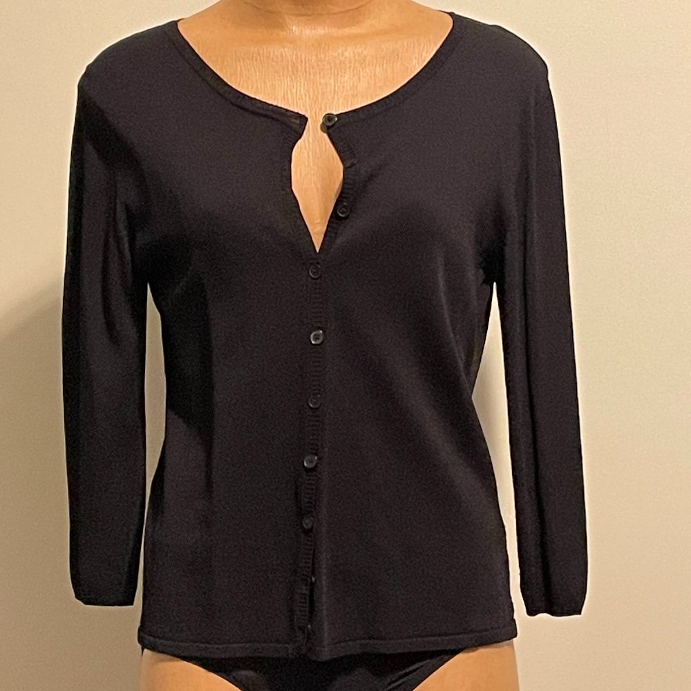 h@m  Black sweater -3/4 sleeve, size large